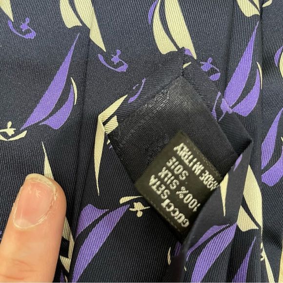 GUCCI sailboat silk tie - Picture 4 of 9